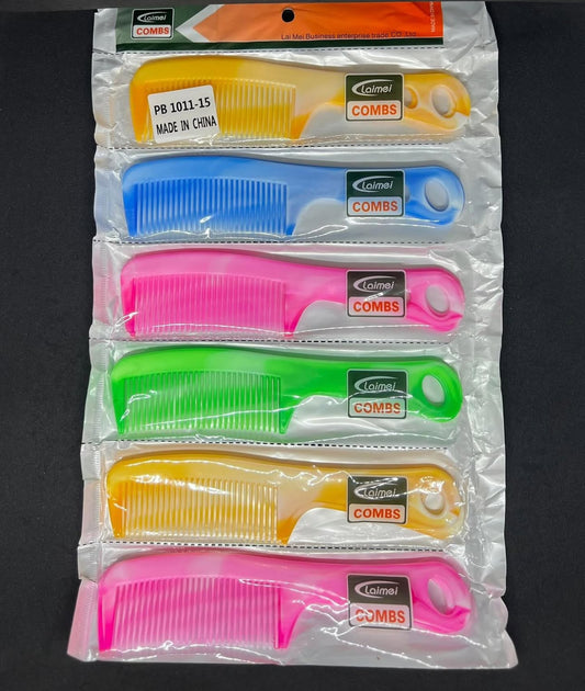 Peines plásticos de colores – Docena(12) surtida
